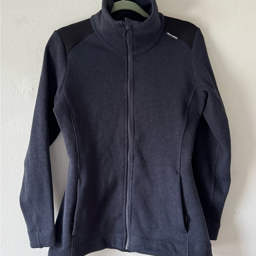 Helly Hansen Navy Blue Synnoeve Propile Knit Fleece Jacket Sz Medium - Picture 16 of 16